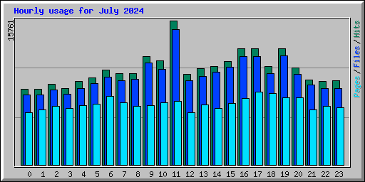 Hourly usage for July 2024